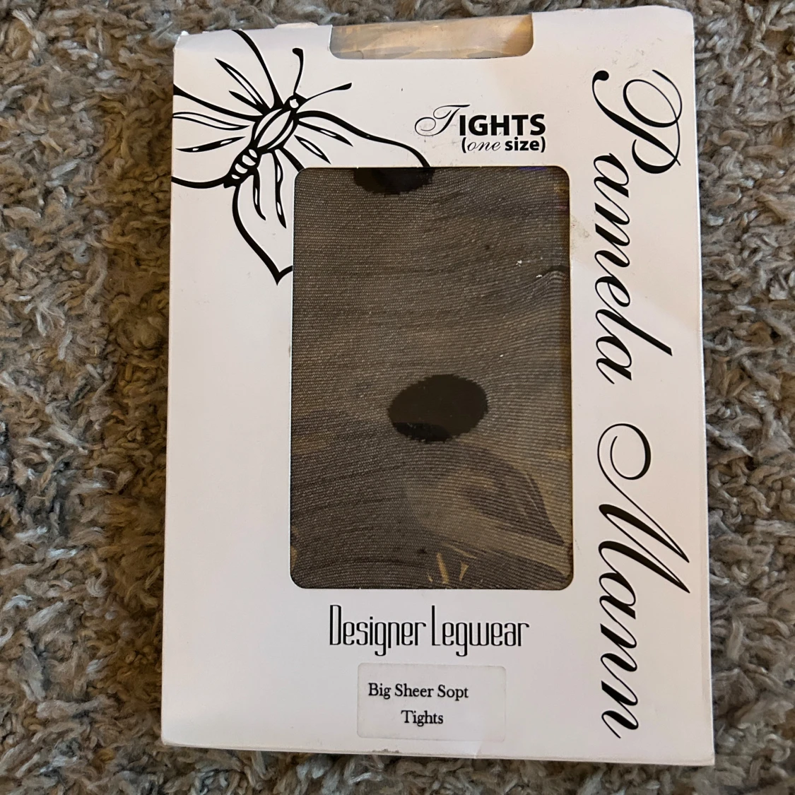 Svarta  strumpbyxor med svarta prickar från Pamela Mann