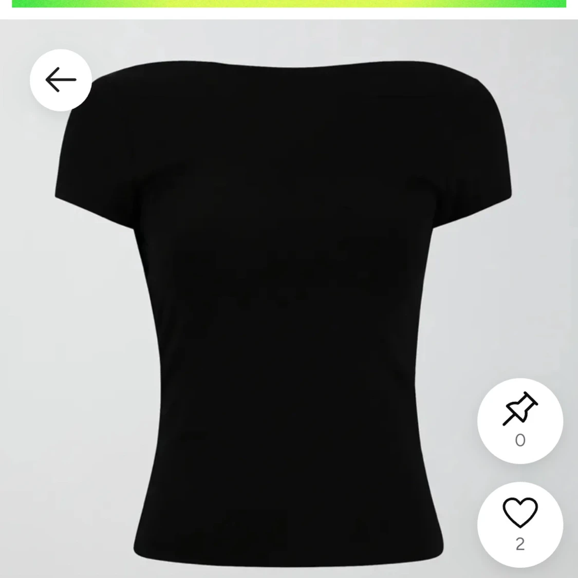 Svart croppad topp med öppen rygg - 1