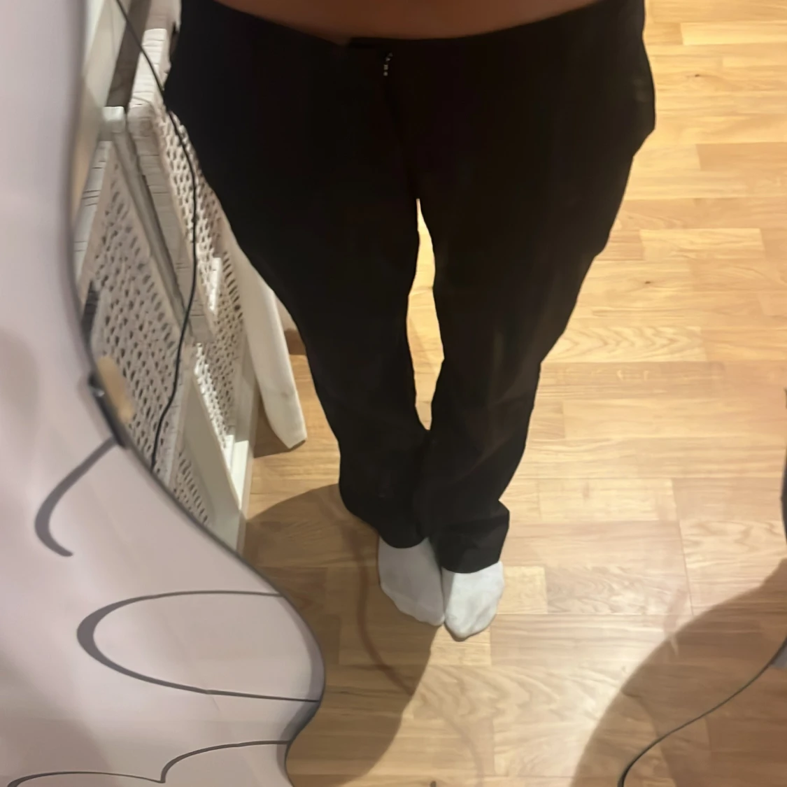 Low waist bootcut kostymbyxor