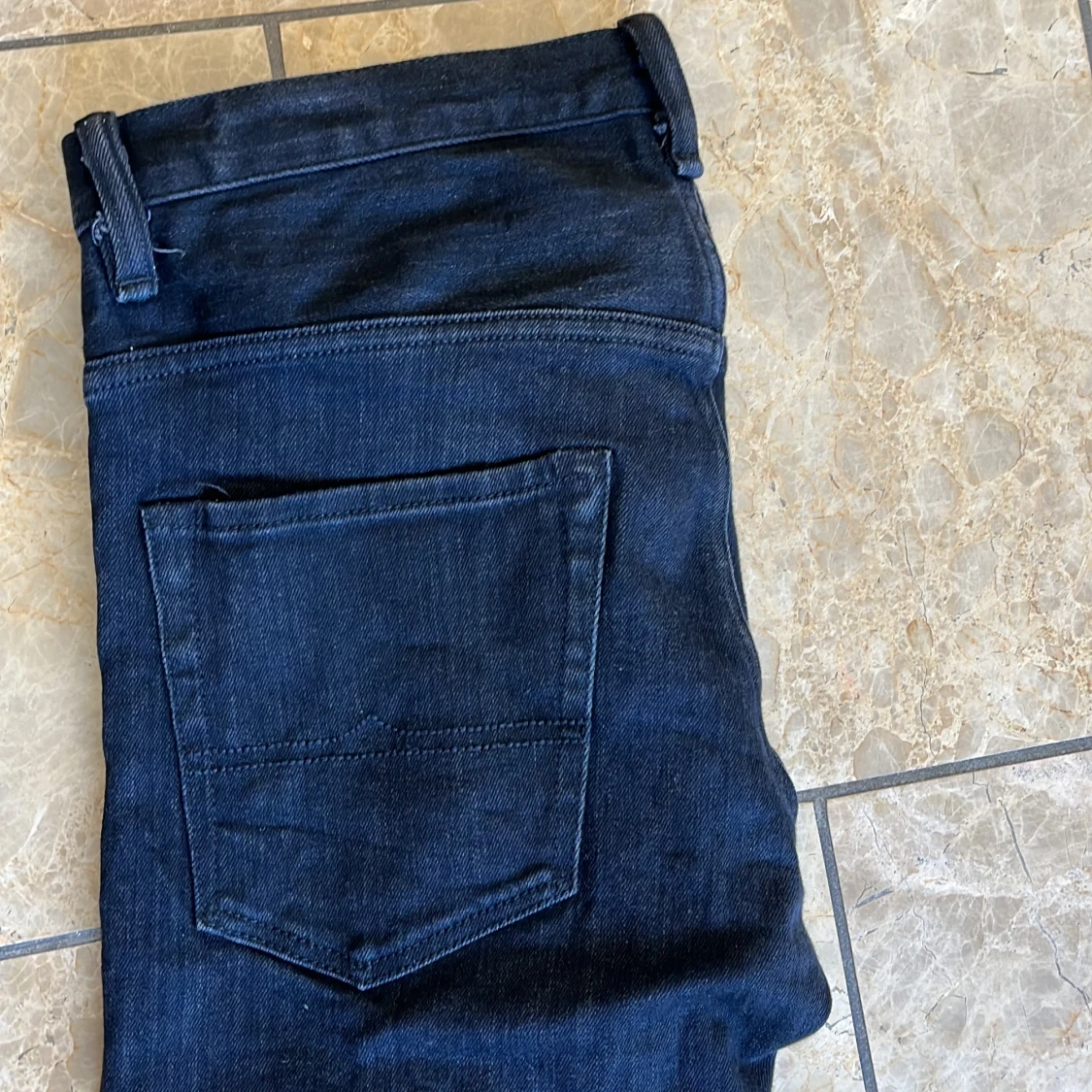 Mörkblå jeans Dropped Slim - 2