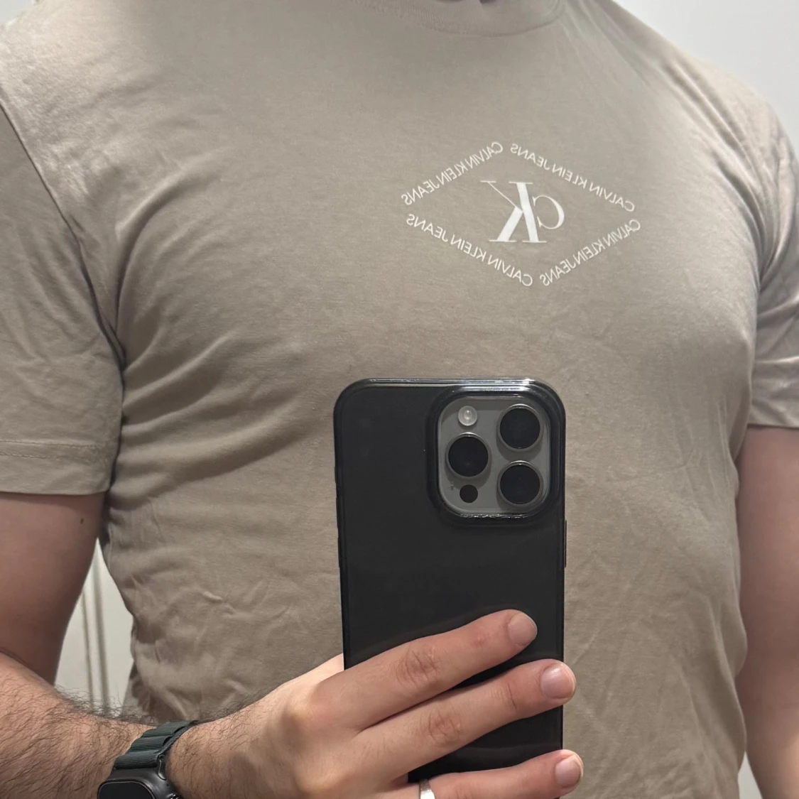 Beige t-shirt från Calvin Klein Jeans