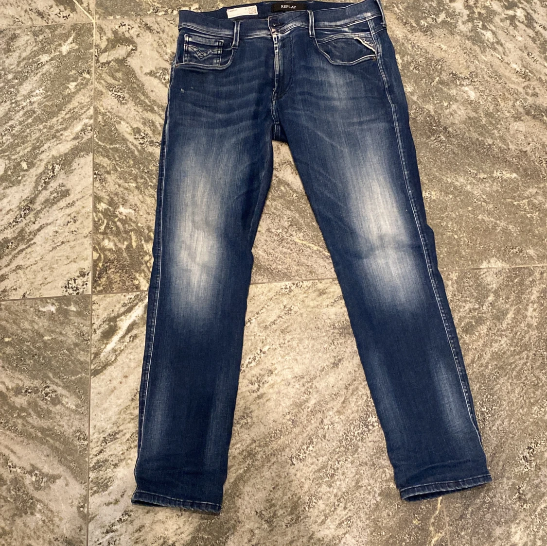 Replay Anbass Hyperflex jeans blå