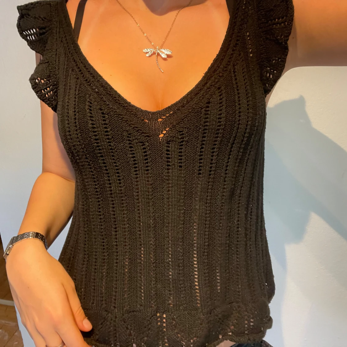 Svart stickad topp från ONLY - 1