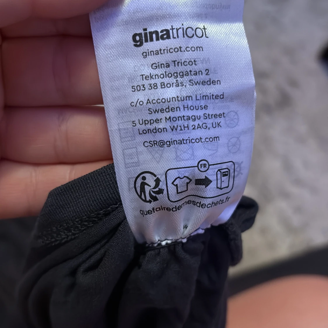 Svart långärmad topp från Gina Tricot Small - 2