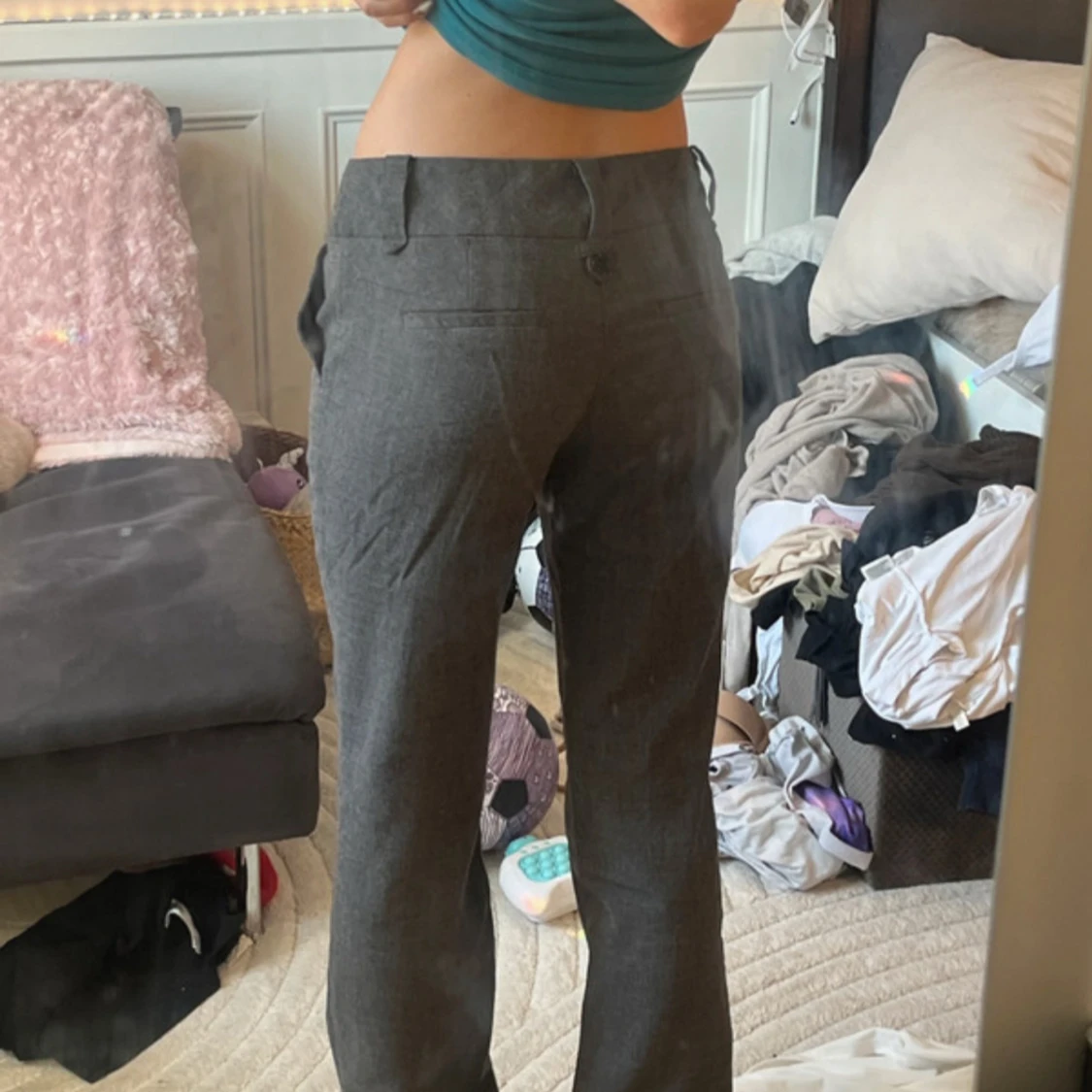 Lågmidjade kostymbyxor / low waist low Rise - 1