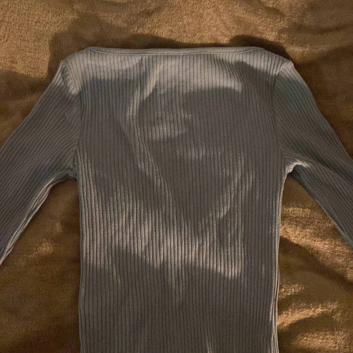 Ljusblå ribbad topp - 2