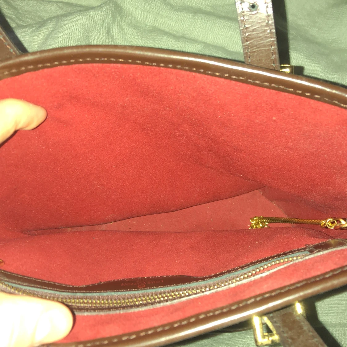 Brun rutig axelväska - 1