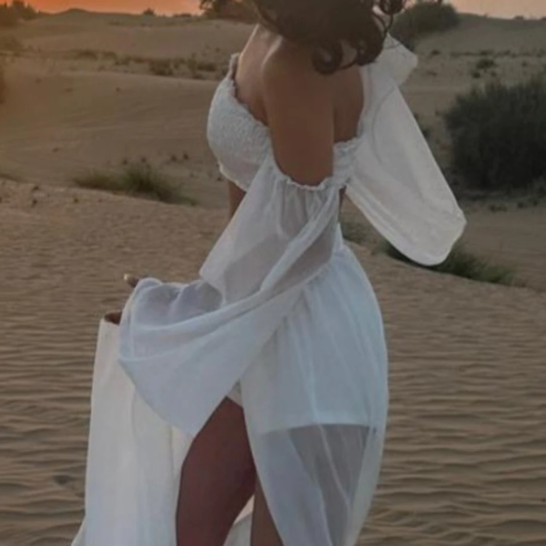 Vit offshoulder croppad topp - 1