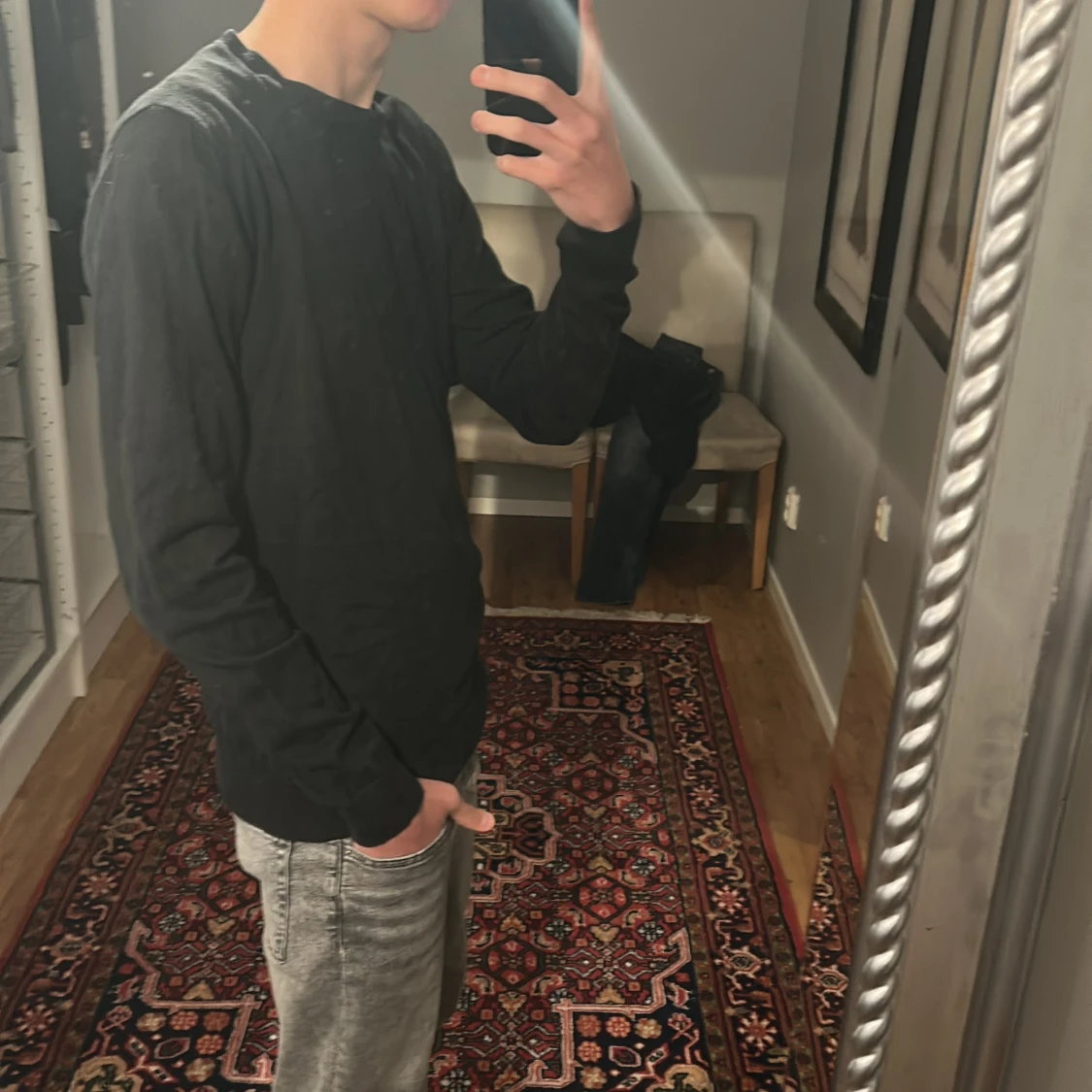 Svart långärmad från dressmann - 1