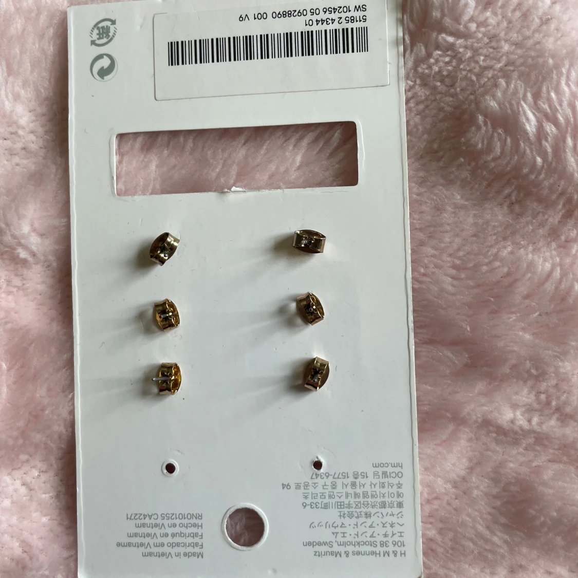 Söta örhängen med frukt och donut - 1