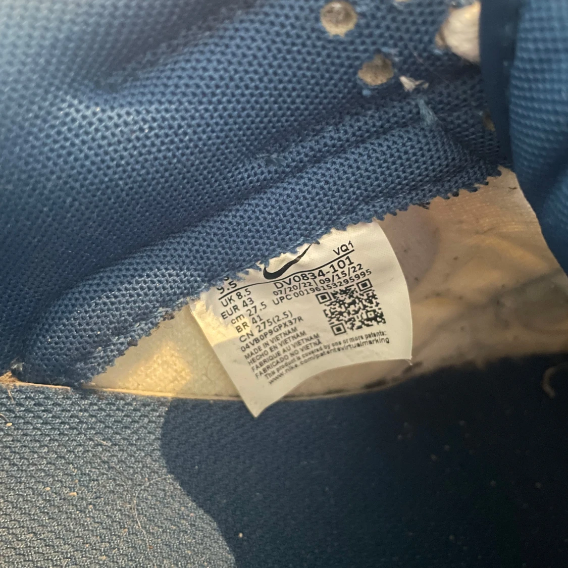 Nike Dunk Low i denim och vitt - 4