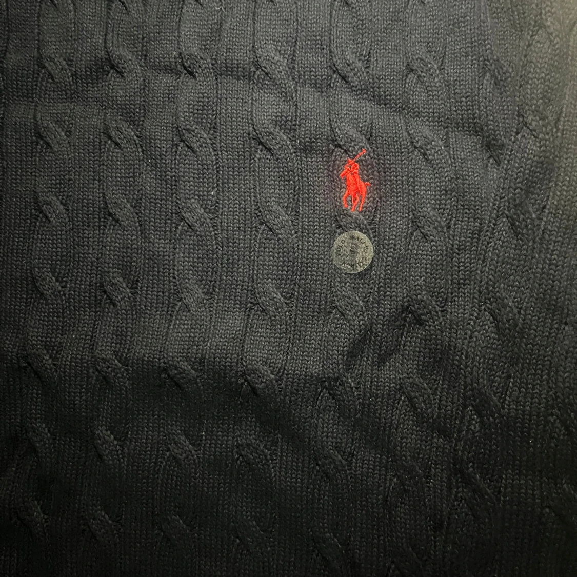 Mörkblå kabelstickad tröja Polo Ralph Lauren - 2