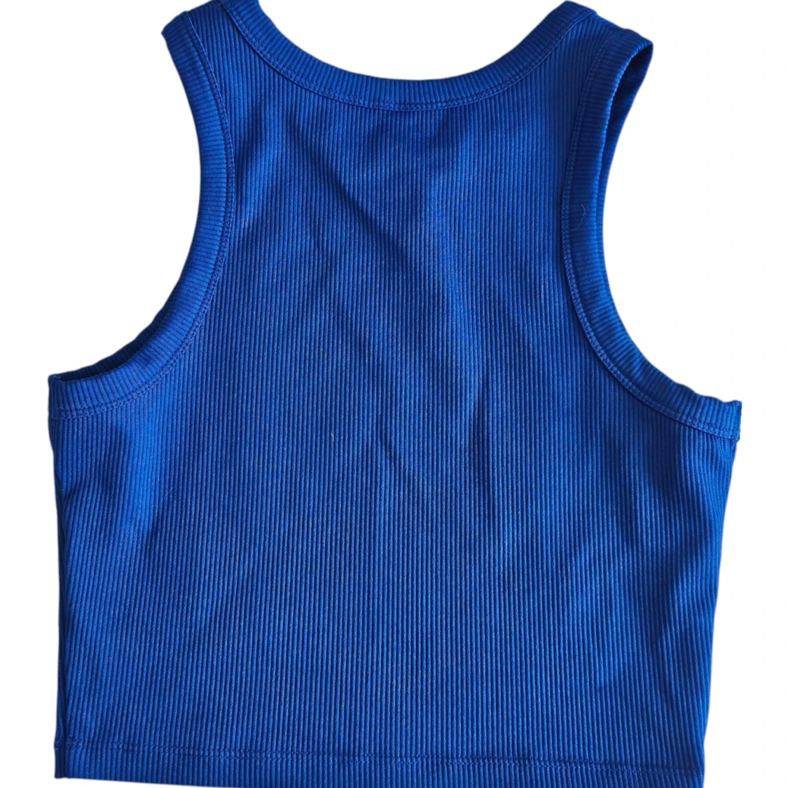 Blå ribbad linnetopp från HM - 1
