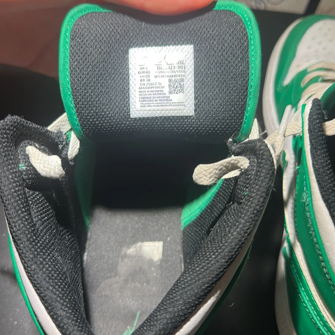 Nike Air Jordan 1 Mid Grön/Vit - 3