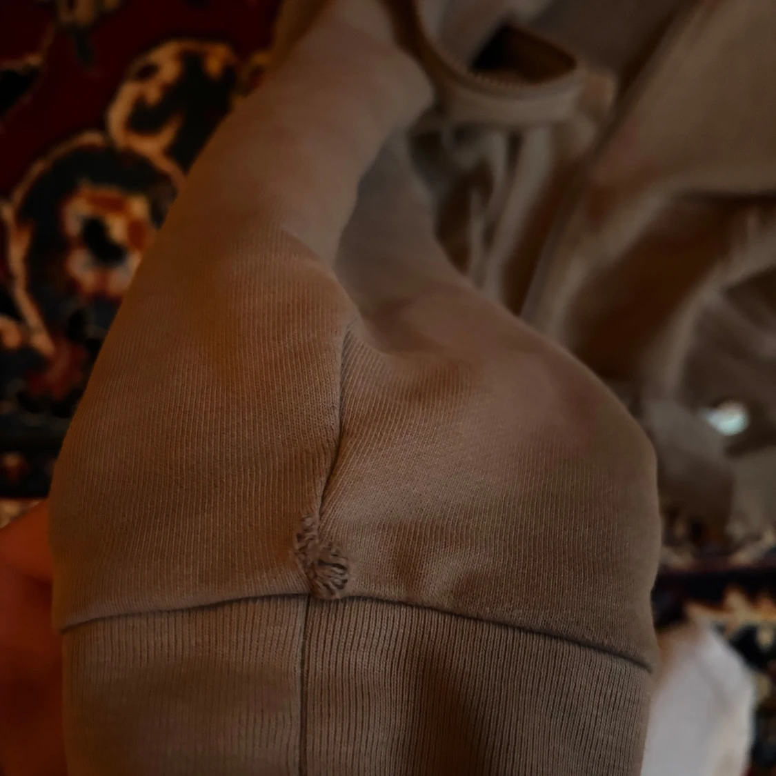 Beige Moncler hoodie med dragkedja - 4