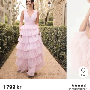 Balkläning  - Säljer nu min balkläning från bubbleroom, använd endast 1 gång så den är i bra skick. Nypris 1799, säljer för 1000kr. Storlek 38