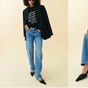 Low straight jeans - Snygga ljusblå jeans med en klassisk design. De har en knapp och dragkedja framtill samt fickor. Perfekta för en avslappnad stil. Mid waist