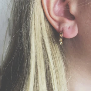 Guldörhängen med tvinnad design kanske Edblad  - Snygga guldörhängen med en elegant tvinnad design. Perfekta för att ge en stilren touch till din look. De är små och diskreta, vilket gör dem lätta att bära varje dag.