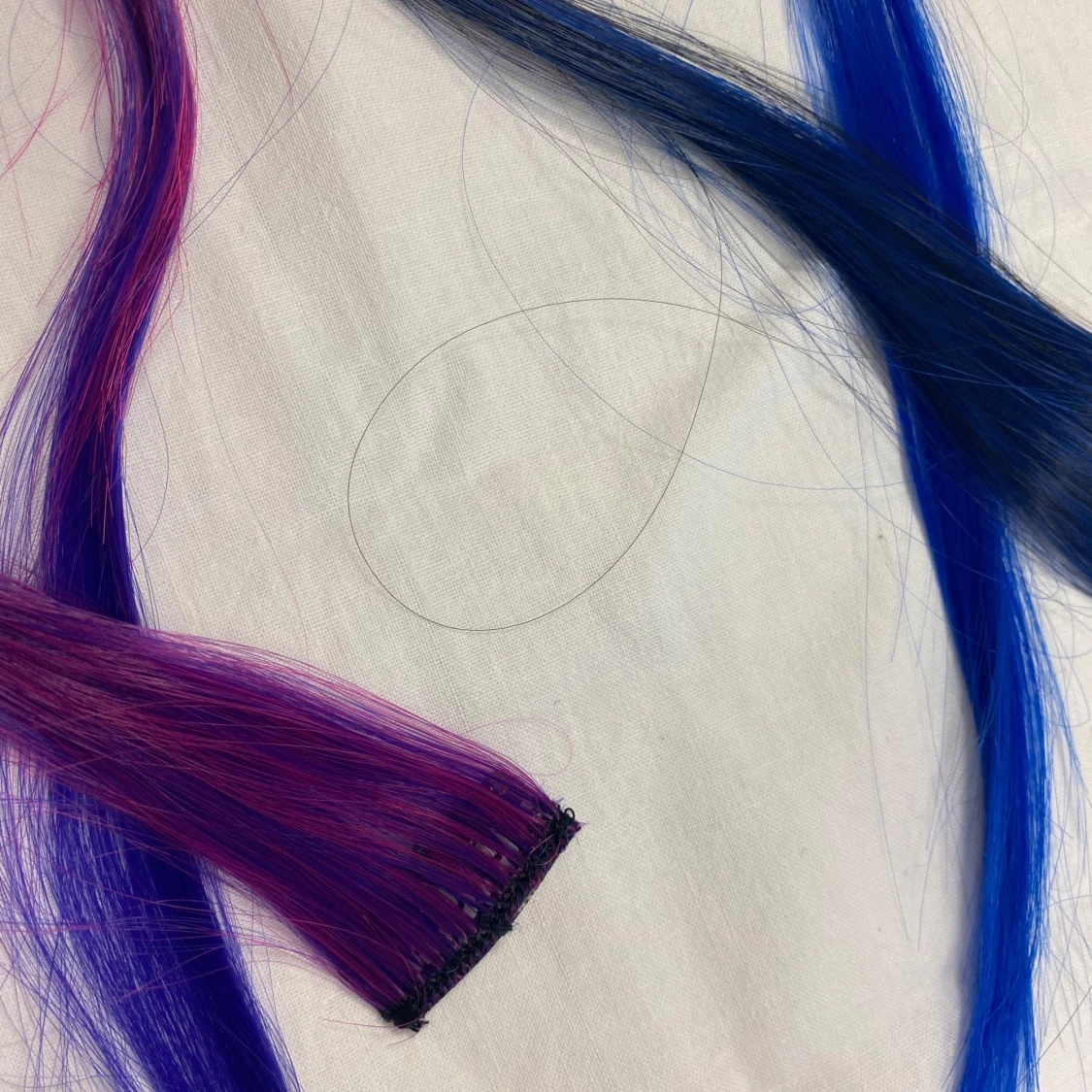 Färgglada löshårsslingor - 1