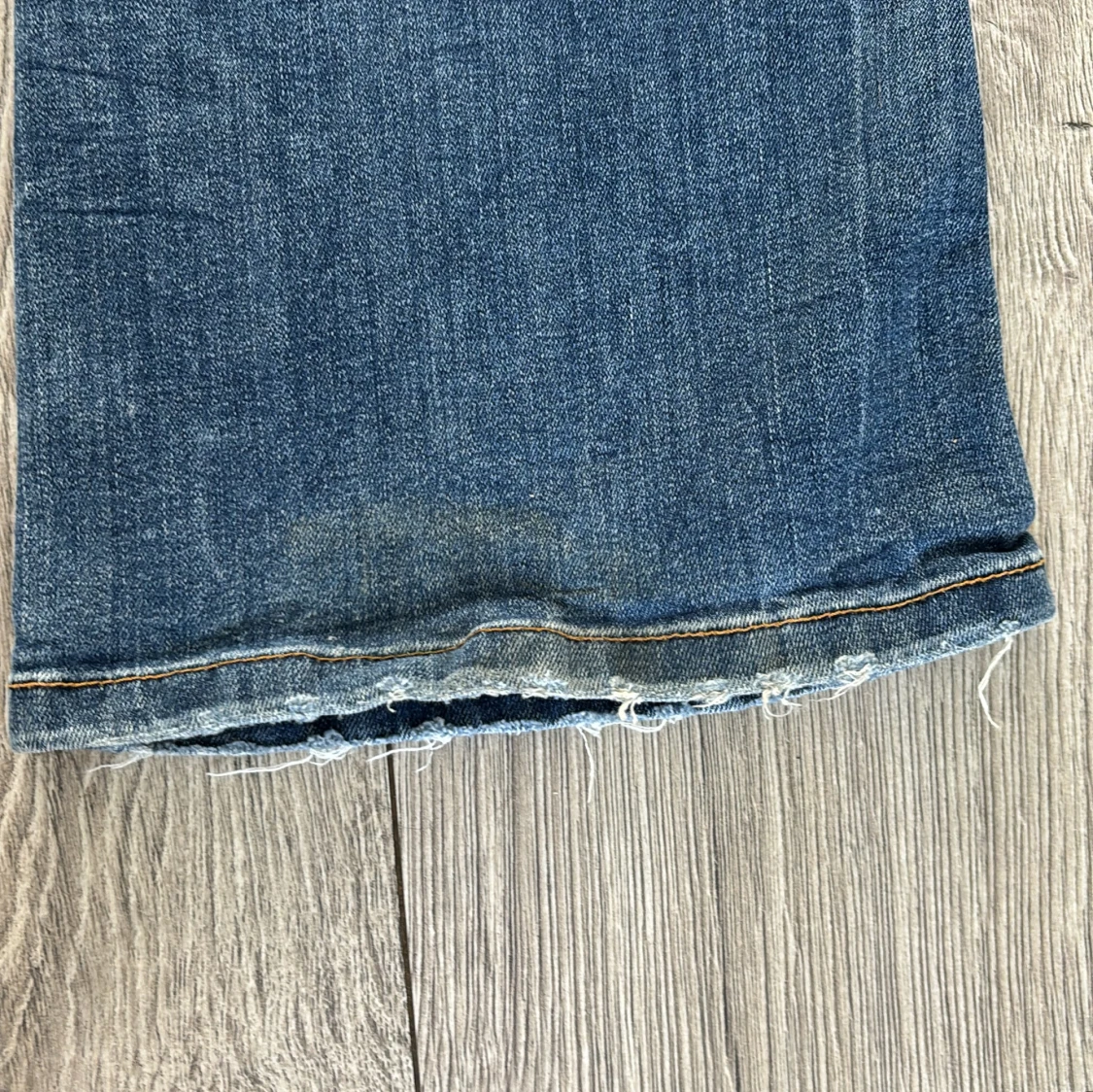 Blå bootcut lågmidjade jeans - 2