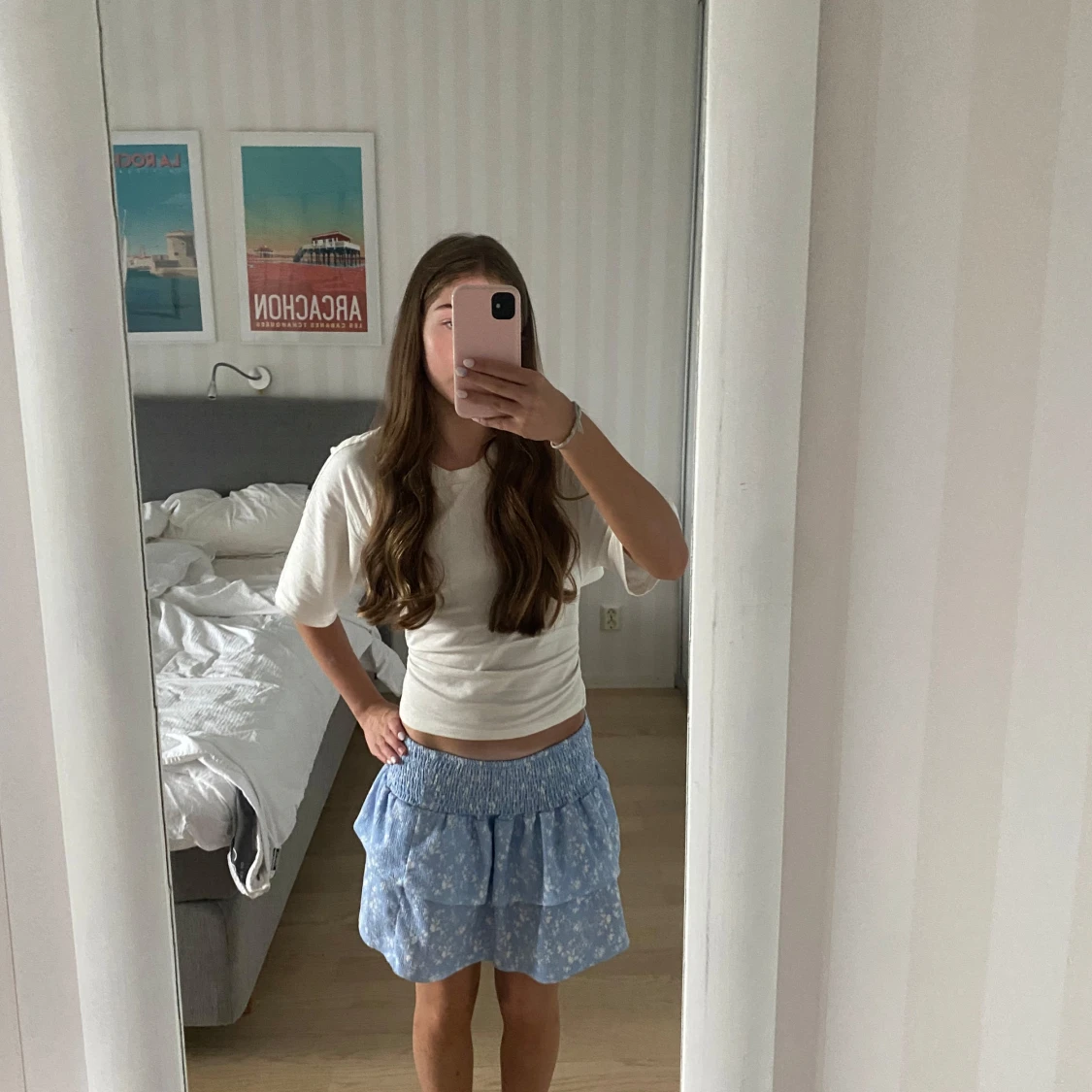 Ljusblå kjol från Gina Tricot