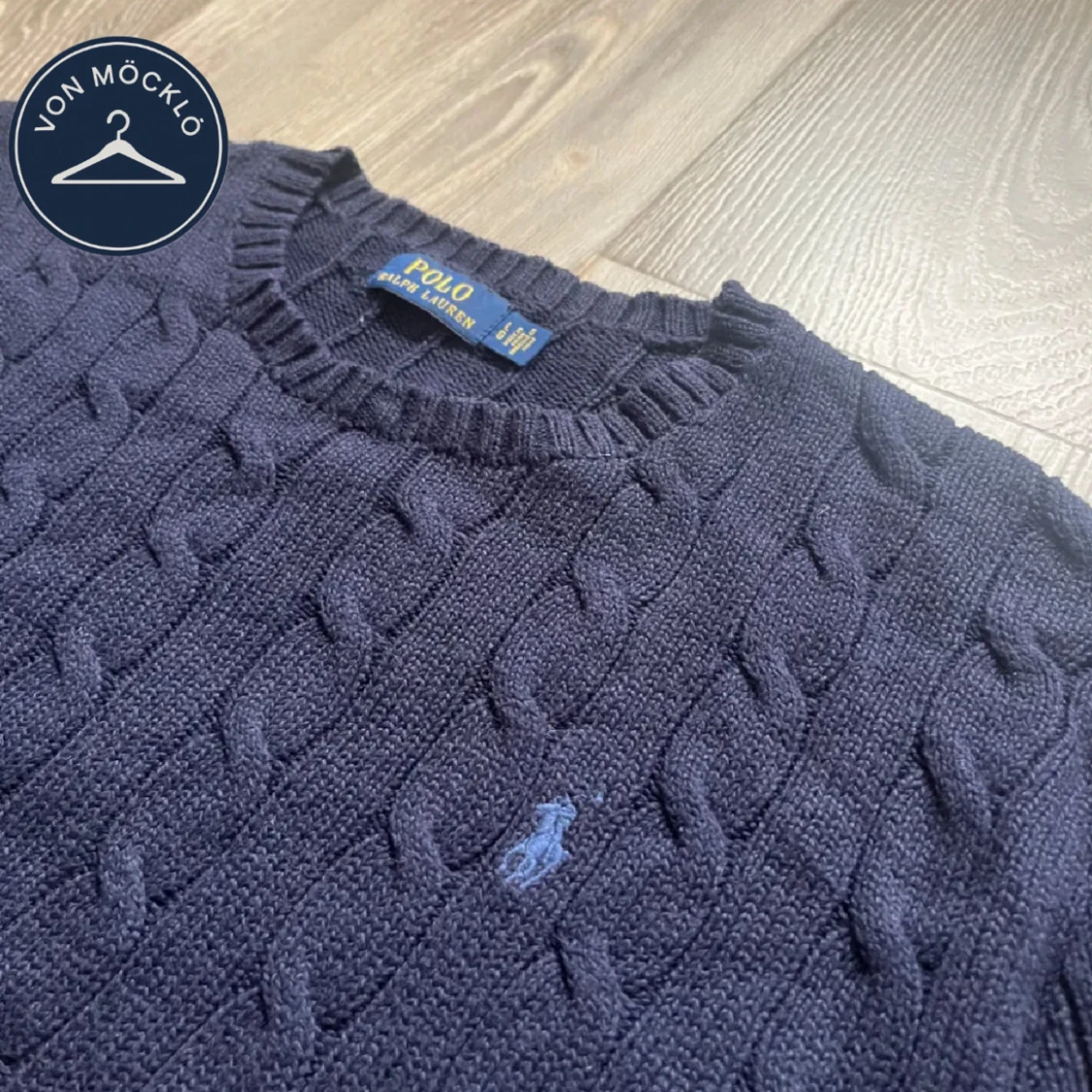 Mörkblå stickad tröja från Polo Ralph Lauren - 2