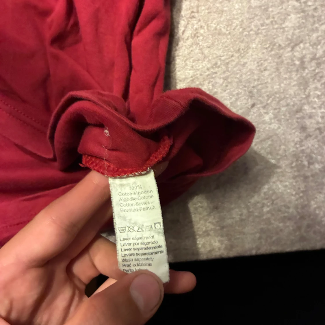 Röd Burberry t-shirt med rutigt krage - 2