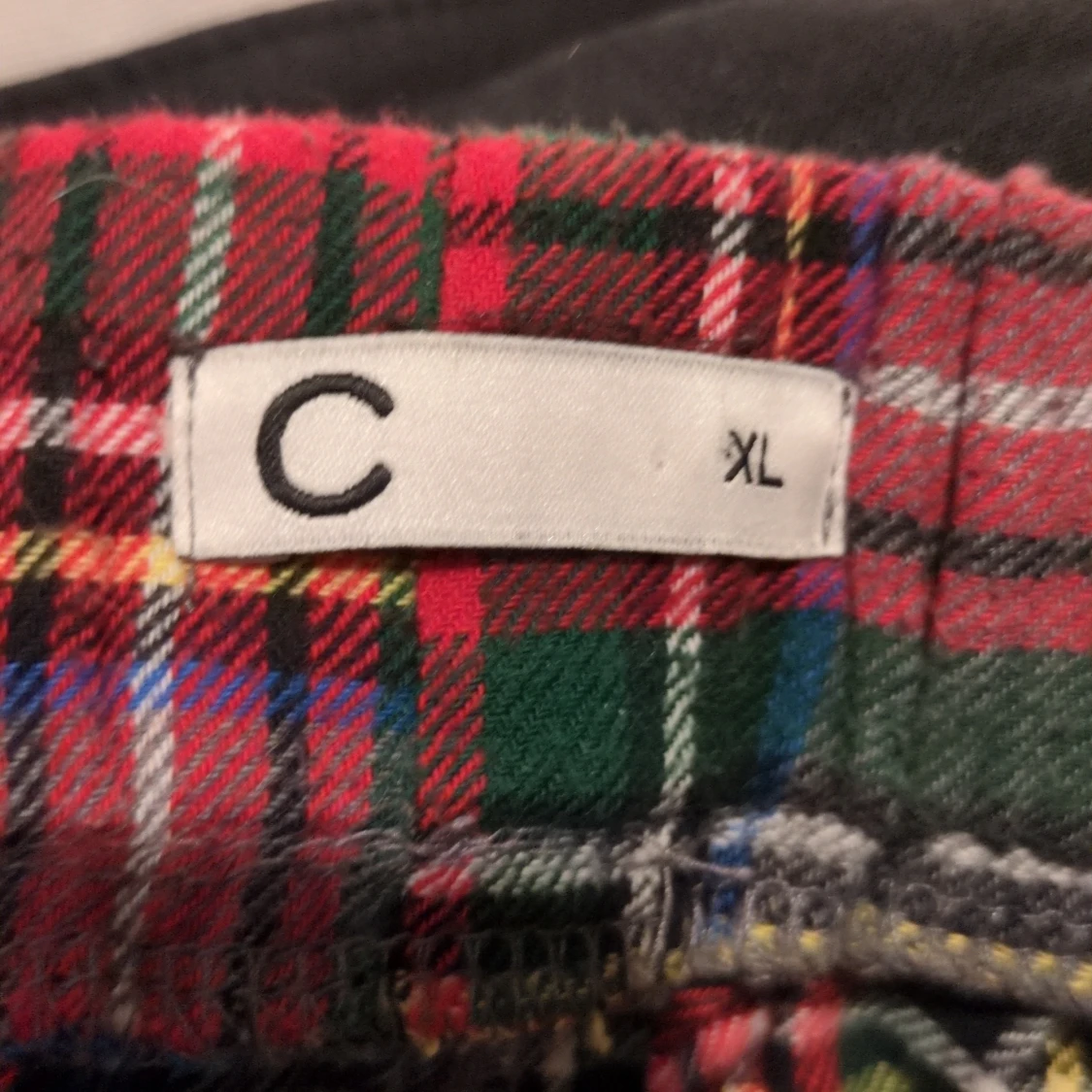 Rutig mjukisbyxa med snörning XL - 2