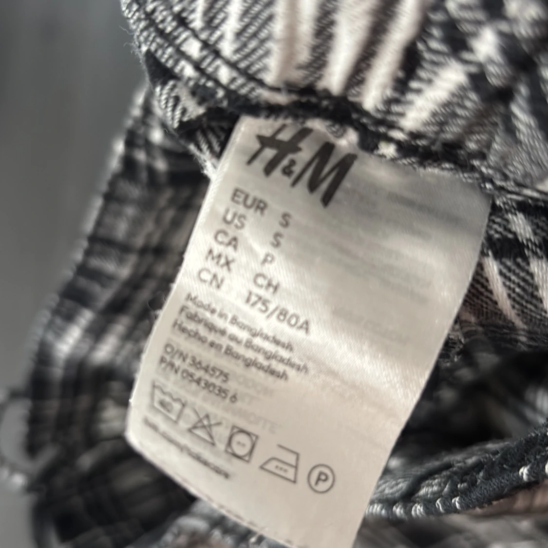 Svarta och vita rutiga byxor H&M S - 2