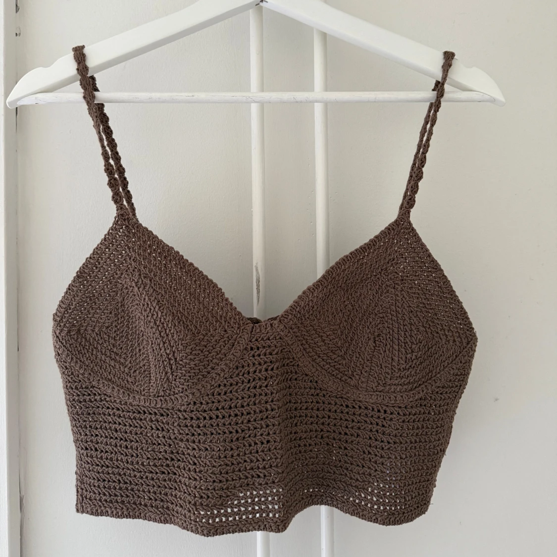 Brun virkad  topp - 1