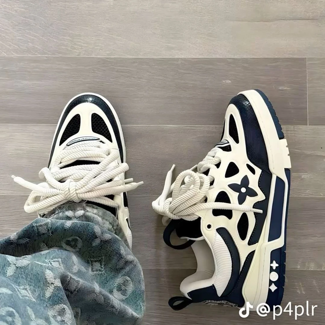 Louis Vuitton skates blå vita - 2