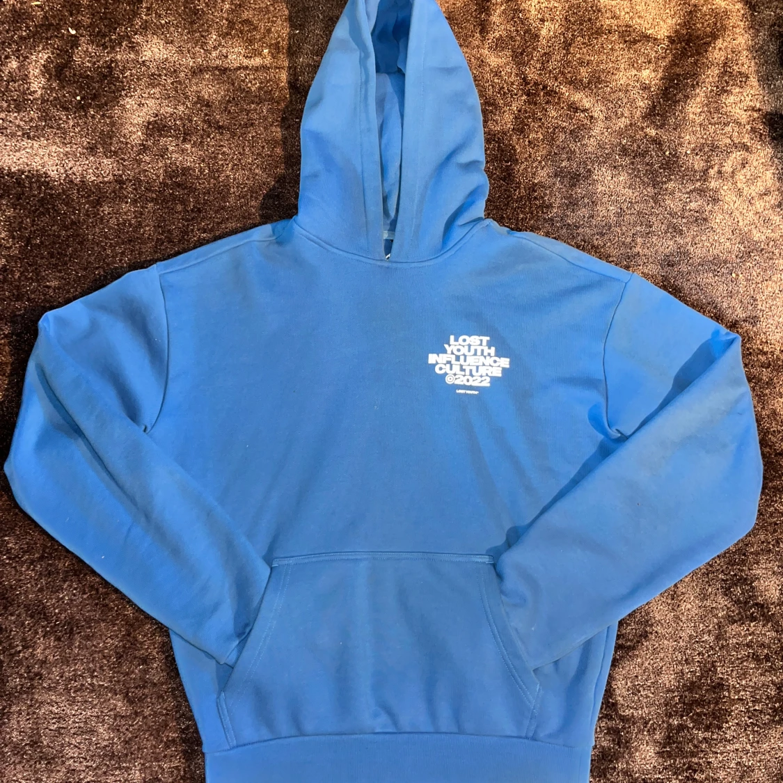 Blå hoodie Lost Youth Influence Culture - 1