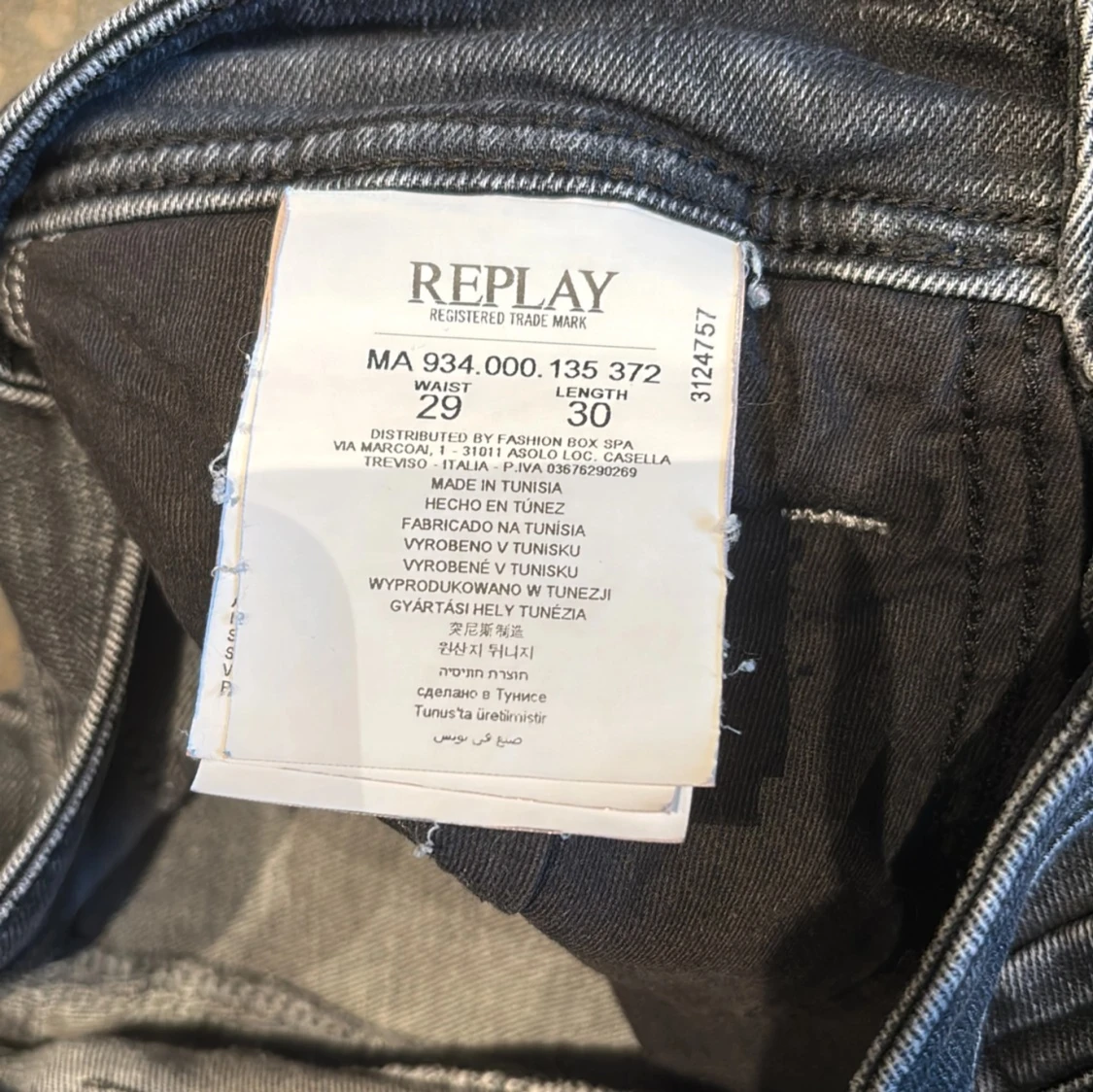 Replay skinny jeans i grå denim - 93