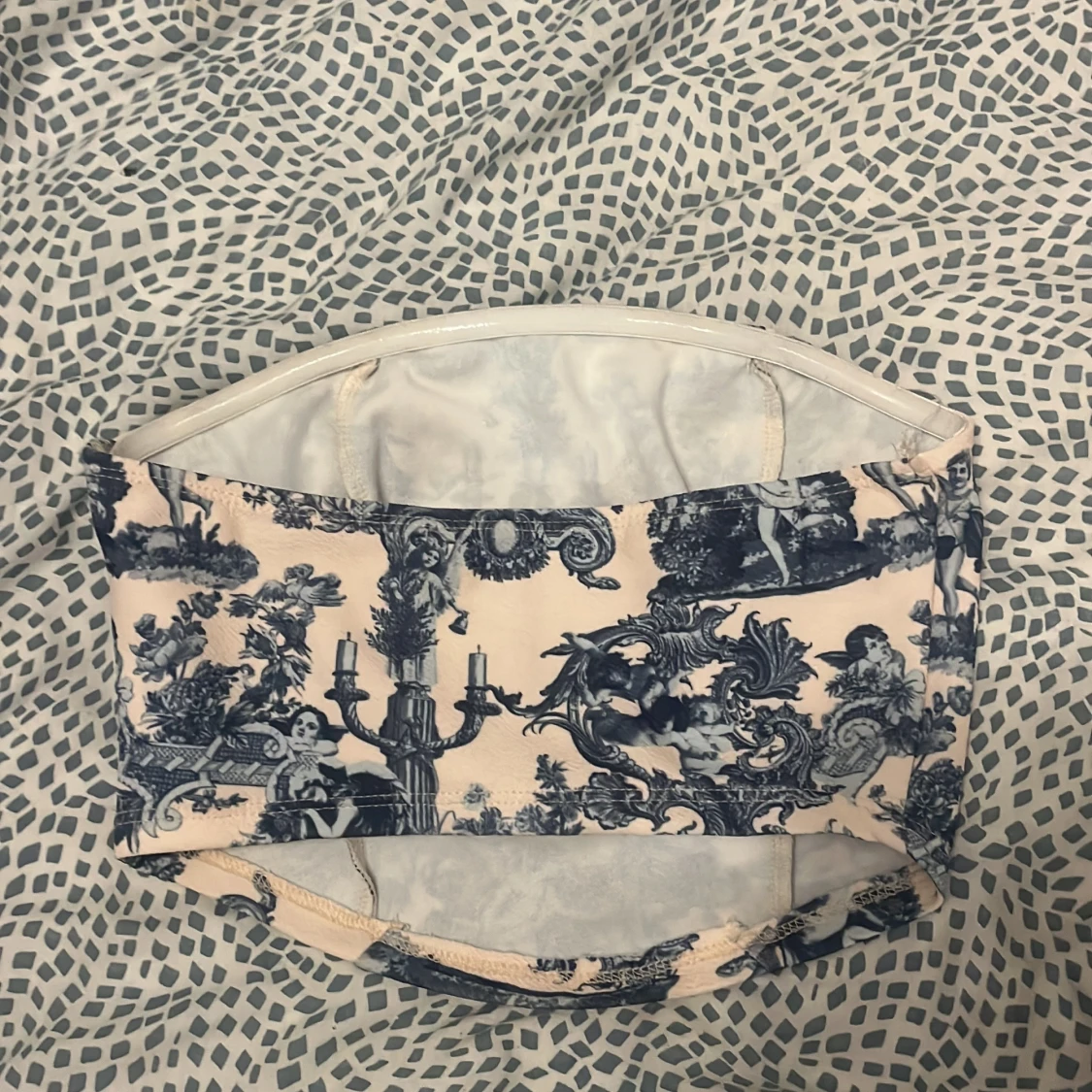 Bandeau bikini med barockmönster - 1