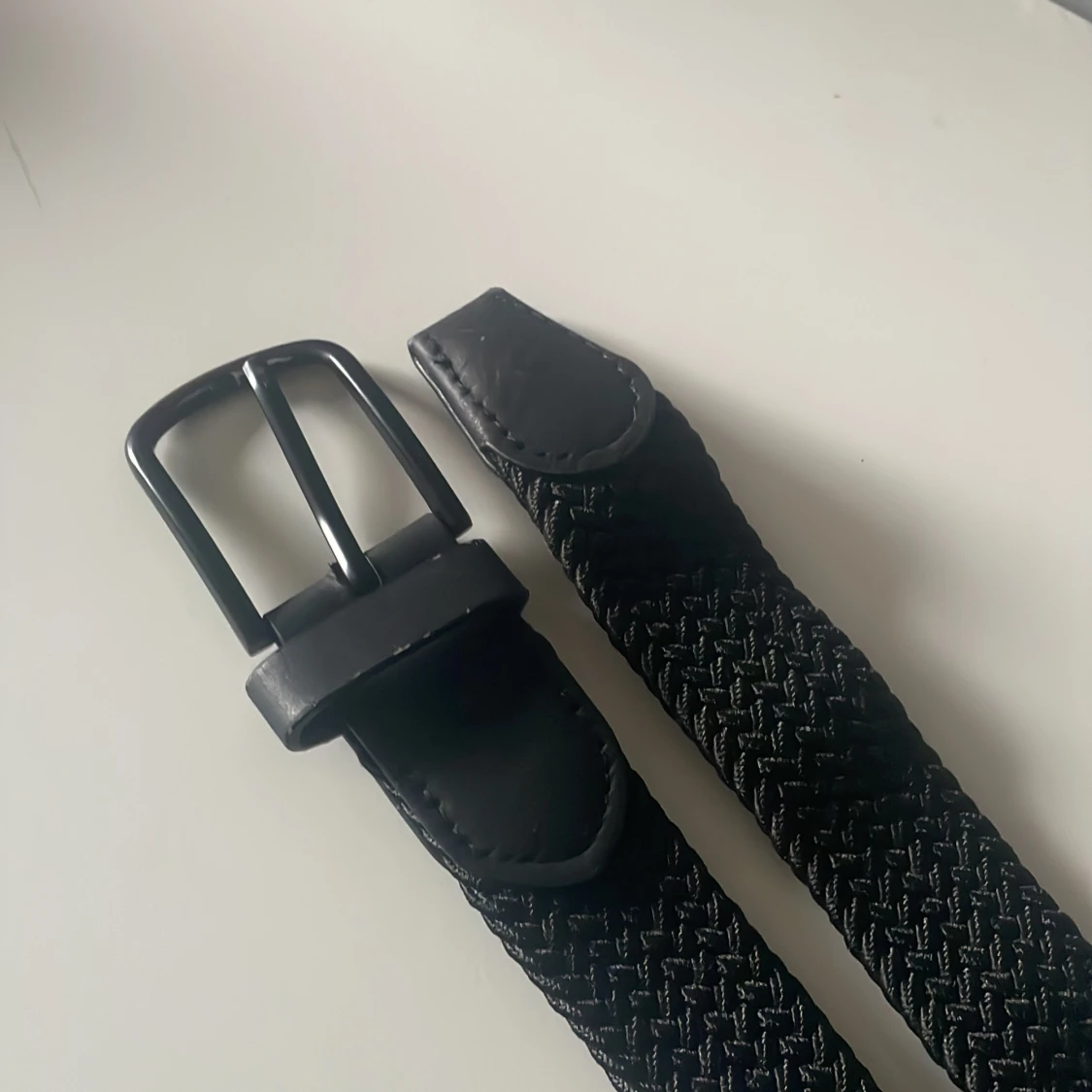 Svart flätat bälte 80 cm - 2