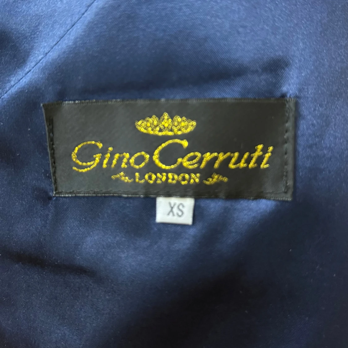 Marinblå långklänning Gino Cerruti XS - 3