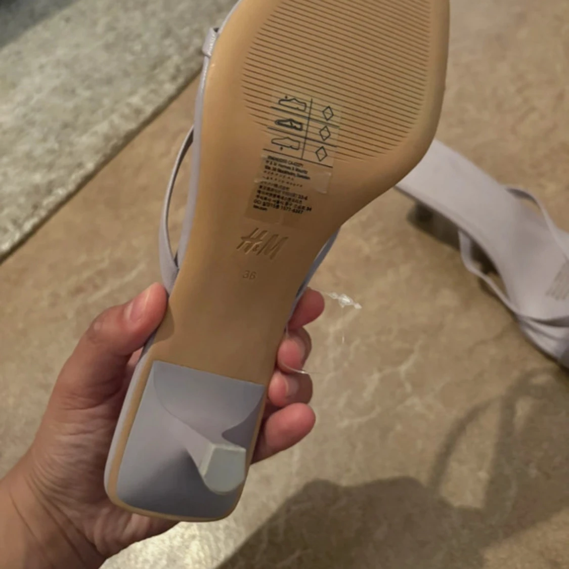 Ljuslila sandaler med smala remmar H&M - 1