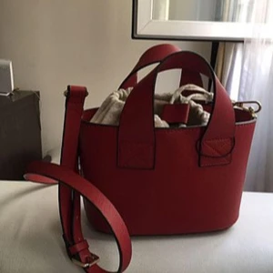 Röd axelväska med avtagbar rem - Från Zara. Sänker priset vid snabb affär. Aldrig använd