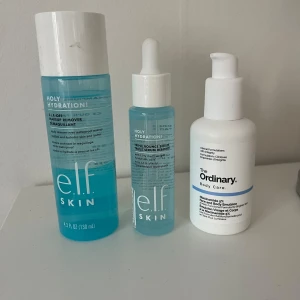 e.l.f. Och the ordinary hudvård - Säljer en blå makeup remover och serum från e.l.f. Kräm från the ordinary
