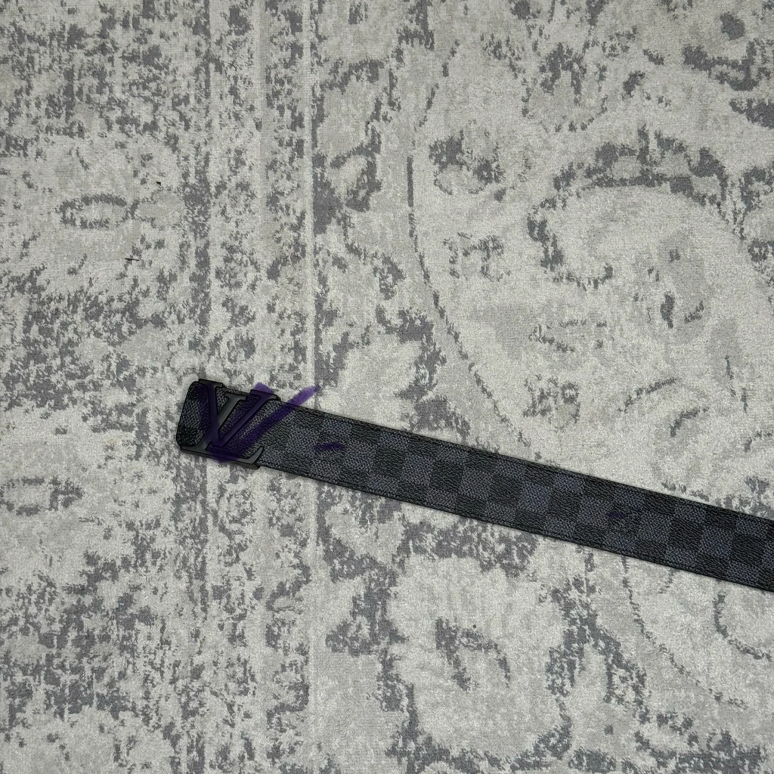 Hel svart rutigt Iv bälte - 1