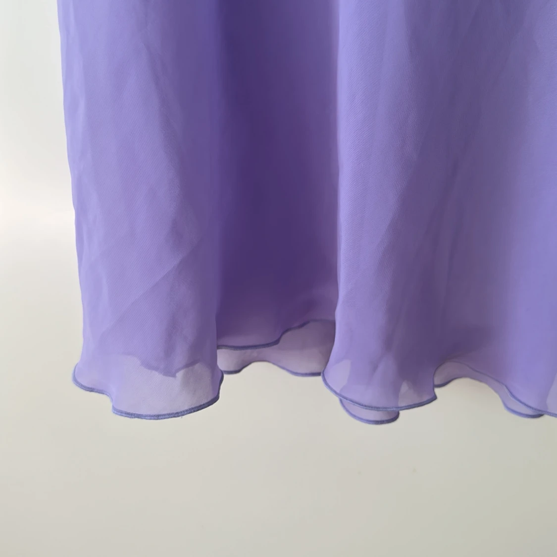 Ljuslila axelbandslös klänning slip dress vintage - 1