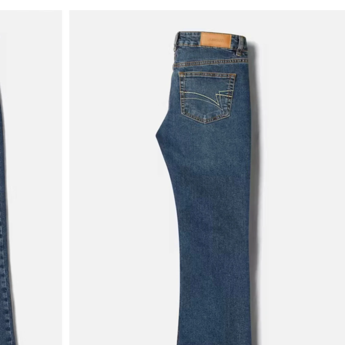 Blå lågmidjade bootcut jeans - 91