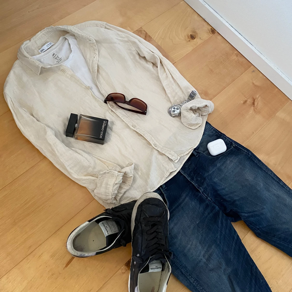 Beige Linneskjorta  - 1