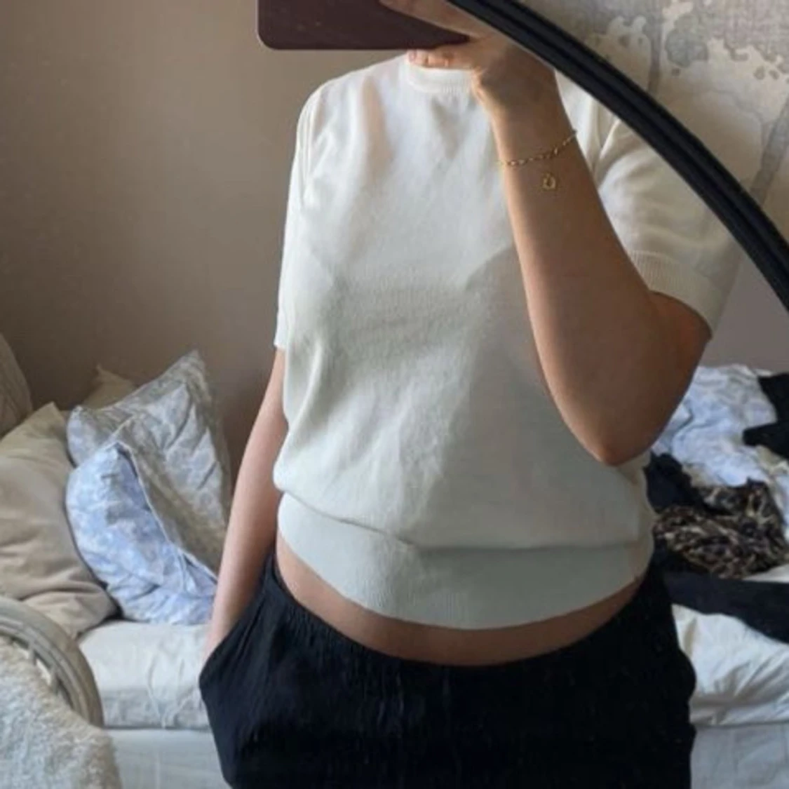 Vit puffärmad topp - 3