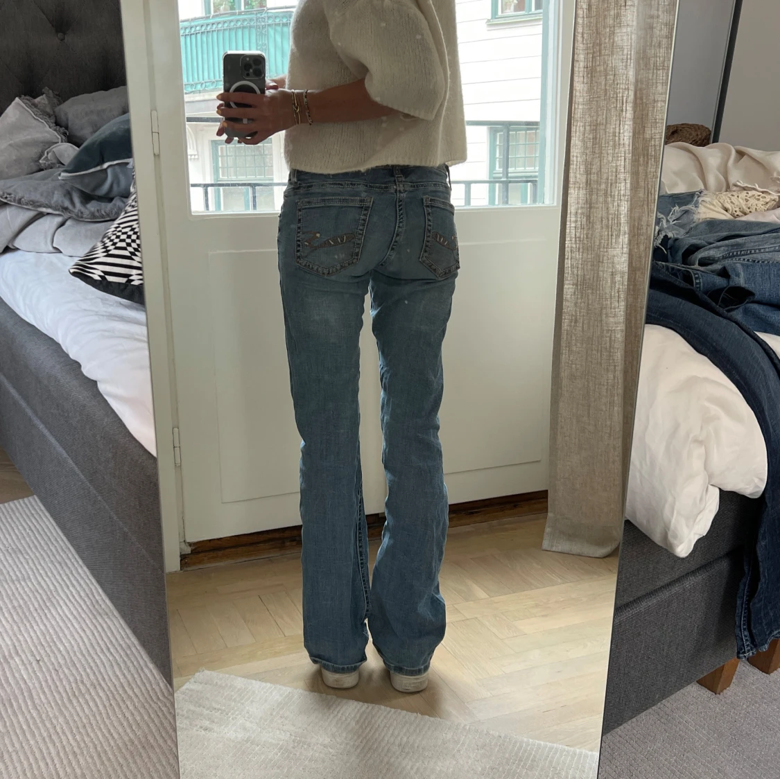 Blå bootcut jeans från Stetson - 2
