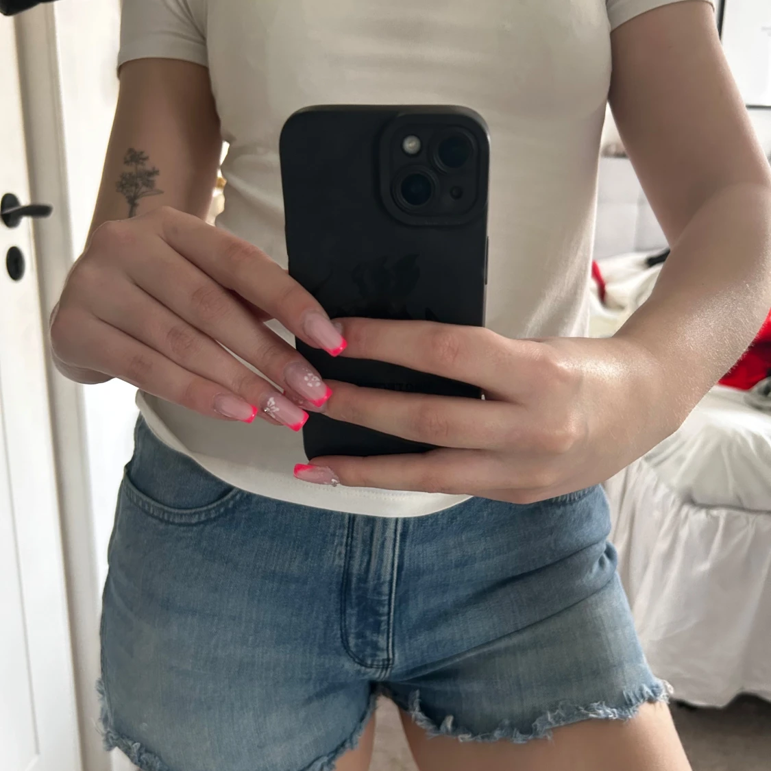 Blå jeansshorts från Wrangler