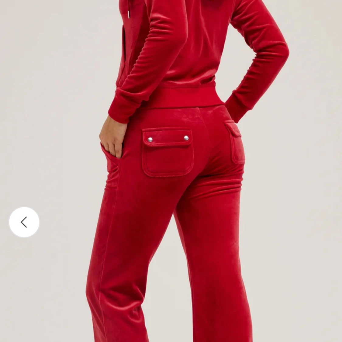 Röd mjukis sett i velour - 1