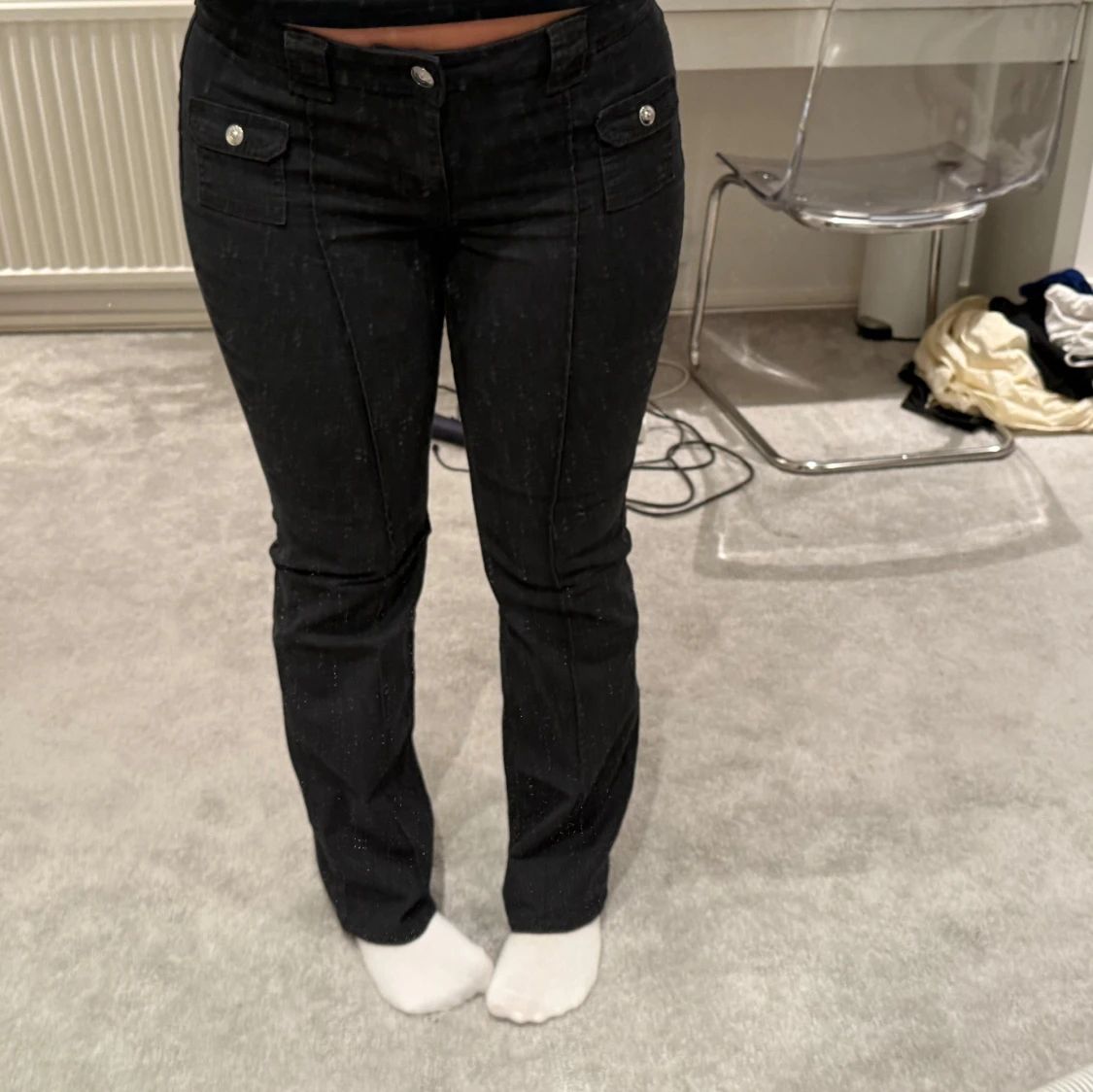 lågmidjade jeans