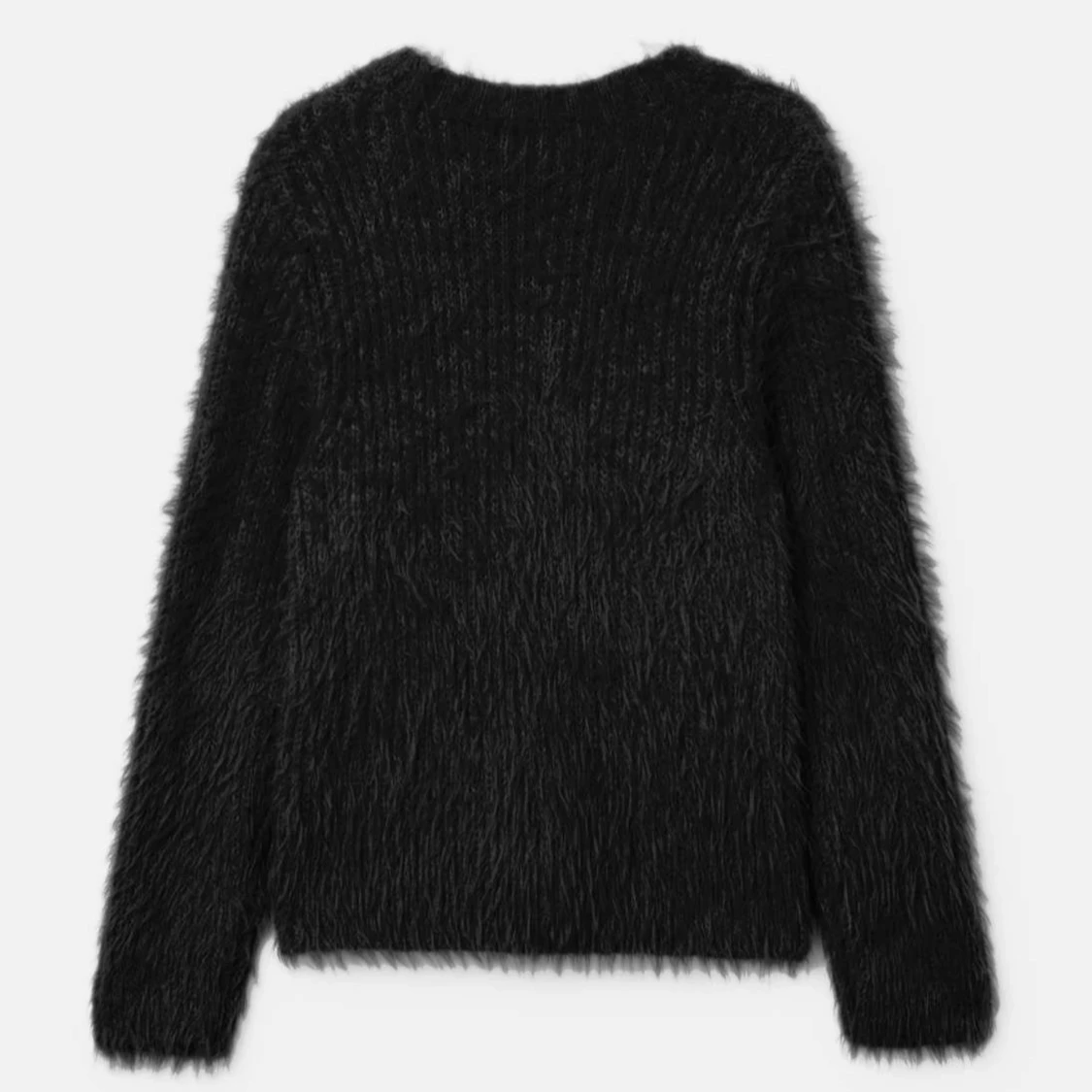 Svart lurvig tröja - 1