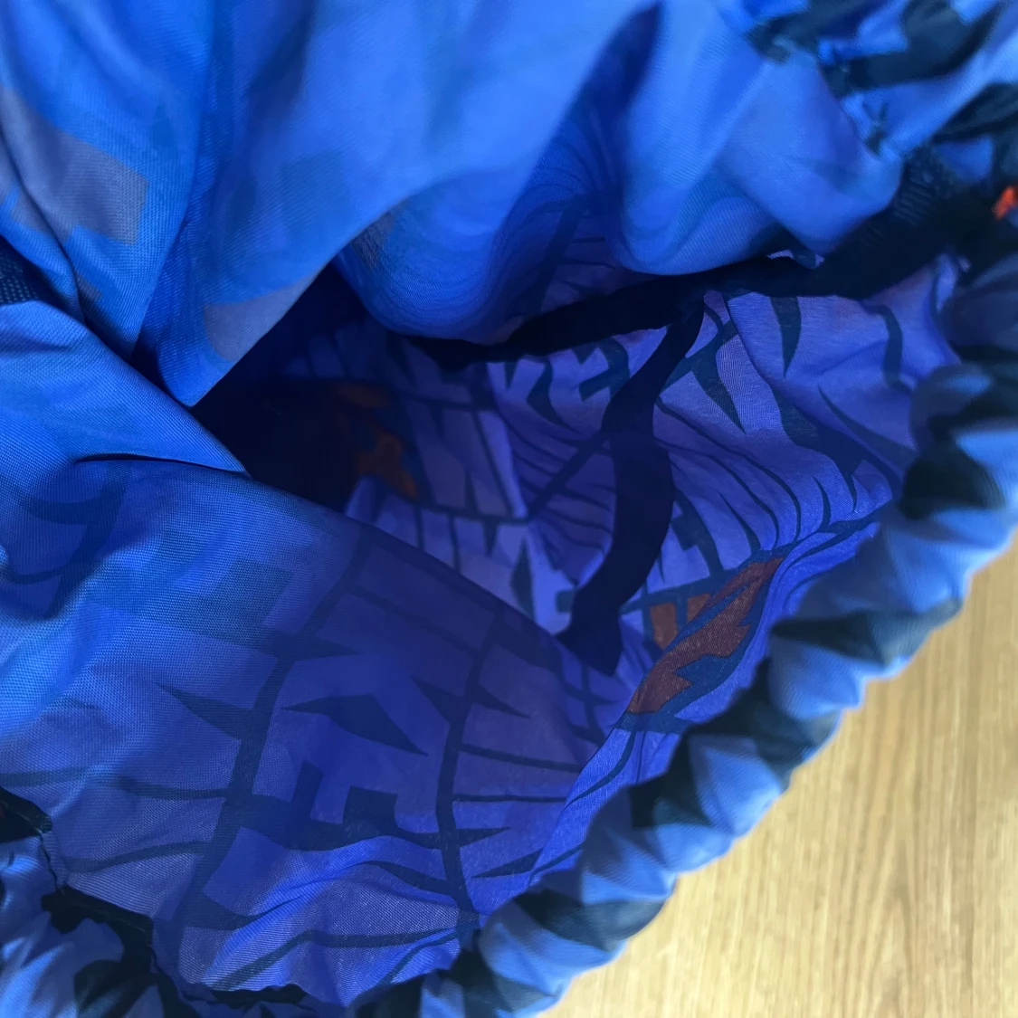 Nike blå gympåse med orange snören - 2